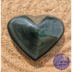 Galet coeur Obisidienne...