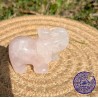 Figurine Eléphant 50mm Quartz rose Brésil
