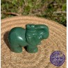 Figurine Eléphant 50mm Aventurine verte
