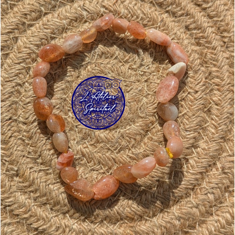 Bracelet pierres roulées Pierre de soleil