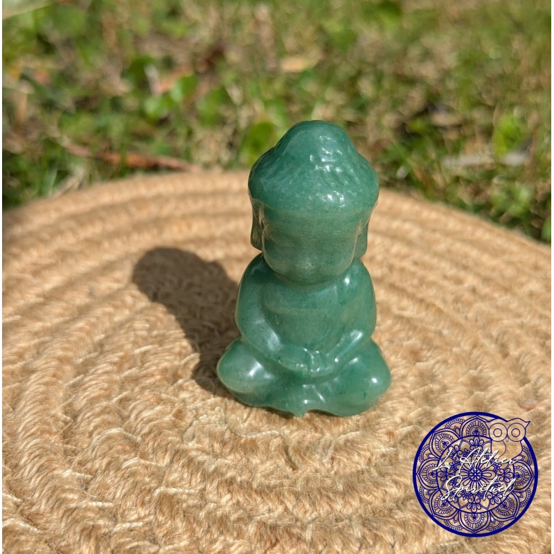 Bouddha Indien 50 mm Aventurine verte
