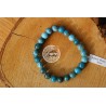Bracelet boule 08mm apatite bleue AB