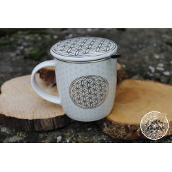 Tasse à thé infuseur Fleur de Vie 