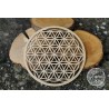 Plaque Fleur de Vie Sculptée Bois 20cm