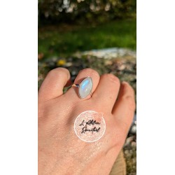 Bague marquise argent 925 Pierre de lune
