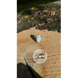 Bague marquise argent 925 Pierre de Lune Taille 55