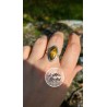 Bague marquise argent 925 Labradorite Taille 54