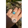 Bague carre argent 925 Labradorite