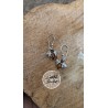 dormeuses argent abeille ambre