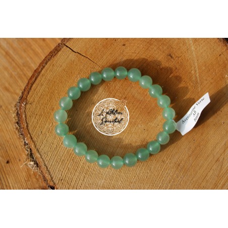 Bracelet boule 08mm aventurine verte AB
