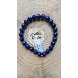 bracelet boules lapis lazuli aa