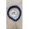 bracelet boules lapis lazuli aa