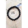 bracelet boule obsidienne noire