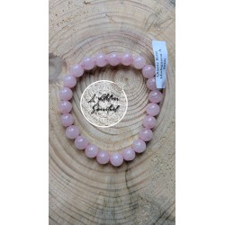 bracelet boule quartz rose