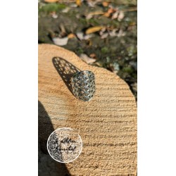 Bague Fleur de vie Acier complet