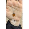 pendentif argent ambre