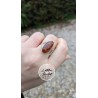 bague argent ovale ambre