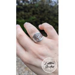 Bague Arbre de vie en acier 304