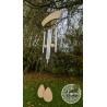 Carillon à vent 5 tubes bois naturel -- 65 cm