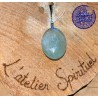 Pendentif ovale Fluorine verte