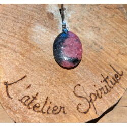 Pendentif ovale Rhodonite A+