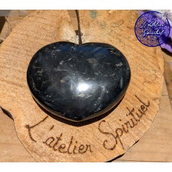 Galet coeur Tourmaline noire
