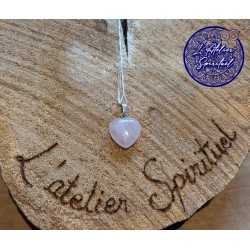 Pendentif Coeur Quartz rose
