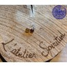 Boucles d'oreille boules Ambre