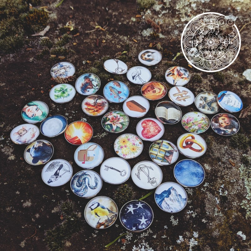 Jeu adaptation petit Lenormand cabochons