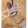 Gua Sha coeur 80 mm améthyste Brésil