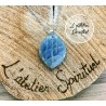 Pendentif ovale forme libre Labradorite Violette AA+